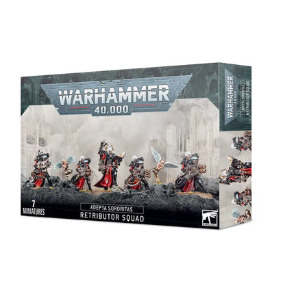 Warhammer Adepta Sororitas Retributor Squad miniatures with round bases box set