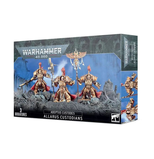 Warhammer ADEPTUS CUSTODES ALLARUS CUSTODIANS miniatures set with allarus custodians and balistus grenade launcher