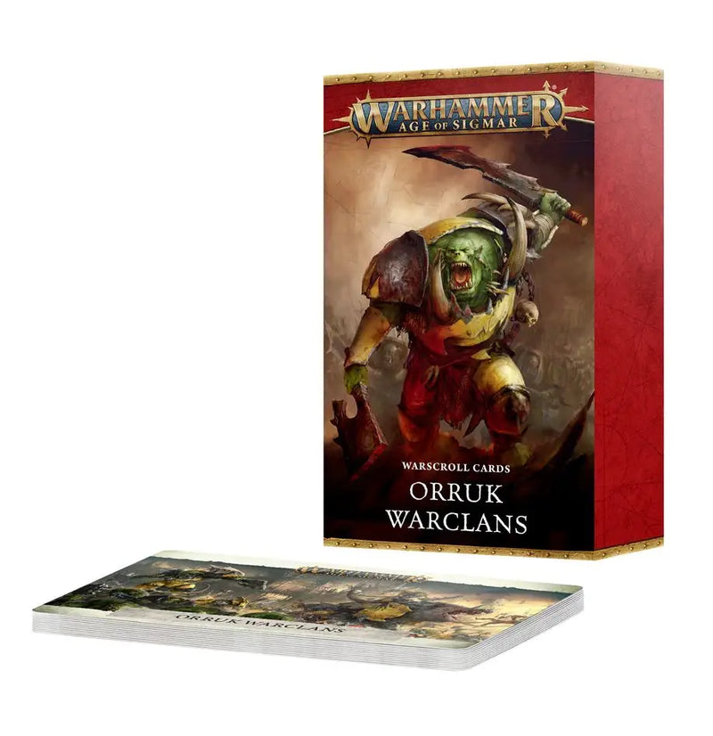 Warhammer Age of Sigmar Orruk Warclans warscroll cards for easy gameplay reference