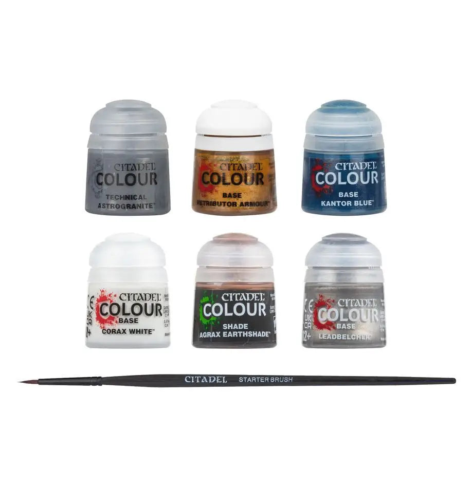 Set of Citadel Colour paints and brush for Stormcast Eternals miniature painting