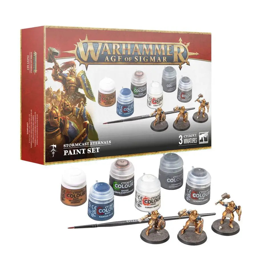 Warhammer Age of Sigmar Stormcast Eternals paint set with Citadel Colour paints