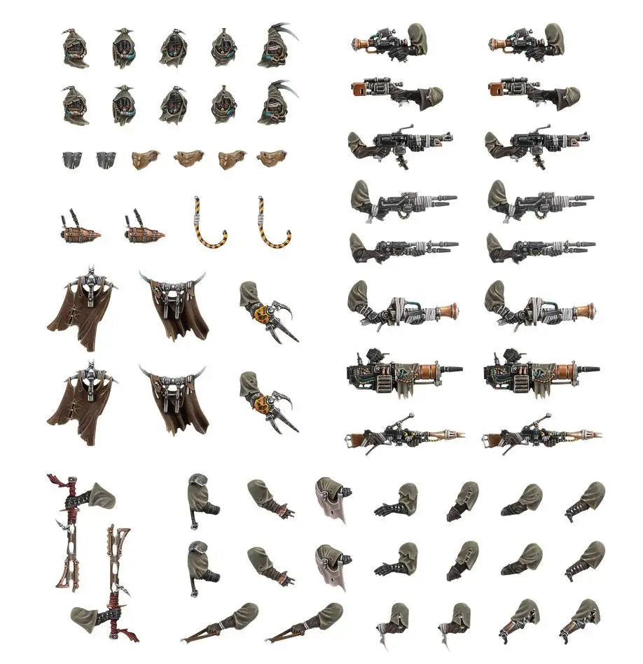 Warhammer 40k bits for Ash Waste Nomads Weapons & Upgrades set