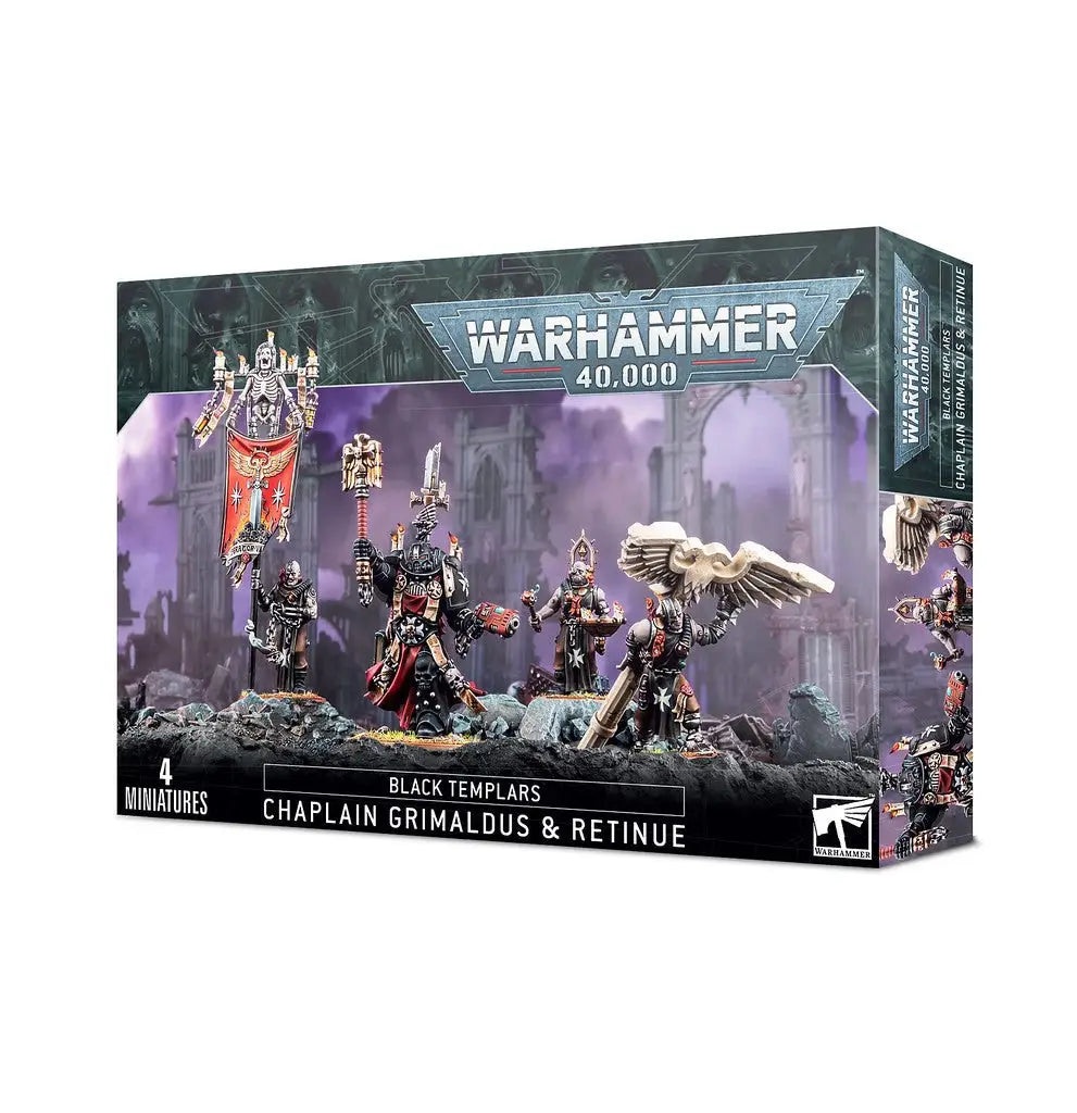 Warhammer: BLACK TEMPLARS: GRIMALDUS & RETINUE - Miniatures