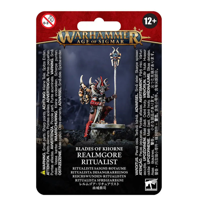 Miniature figurine of a Warhammer fantasy character for trading cards collection