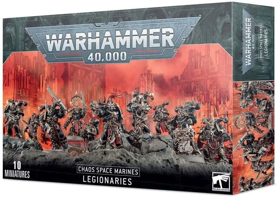 Warhammer Chaos Space Marines Legionaries miniature set with 10 figures for tabletop gaming