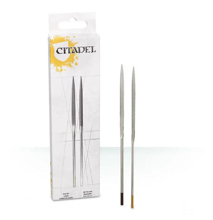 Citadel brand hobby paint brushes in retail packaging for Warhammer Citadel File Set