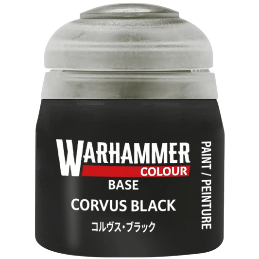 Warhammer Colour Paint: Base - Corvus Black - Miniatures - Paint