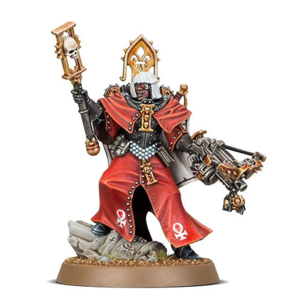 Gothic warrior miniature in red robes for Adepta Sororitas Combat Patrol set