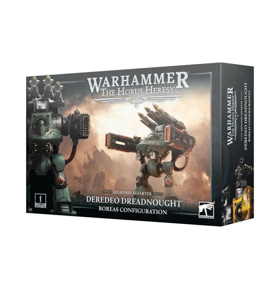Warhammer Deredeo Dreadnought Boreas Configuration box featuring twin-linked heavy weapons