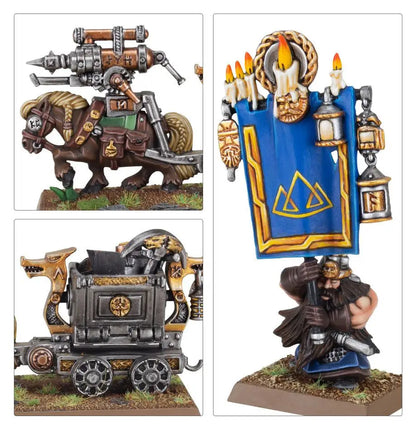 Steampunk fantasy war machines and equipment for Dwarf Miners in Dwarfen Mountain Holds