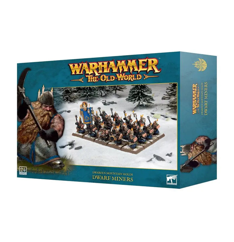 Warhammer Dwarfen Mountain Holds Dwarf Miners boxed miniatures set for collectors