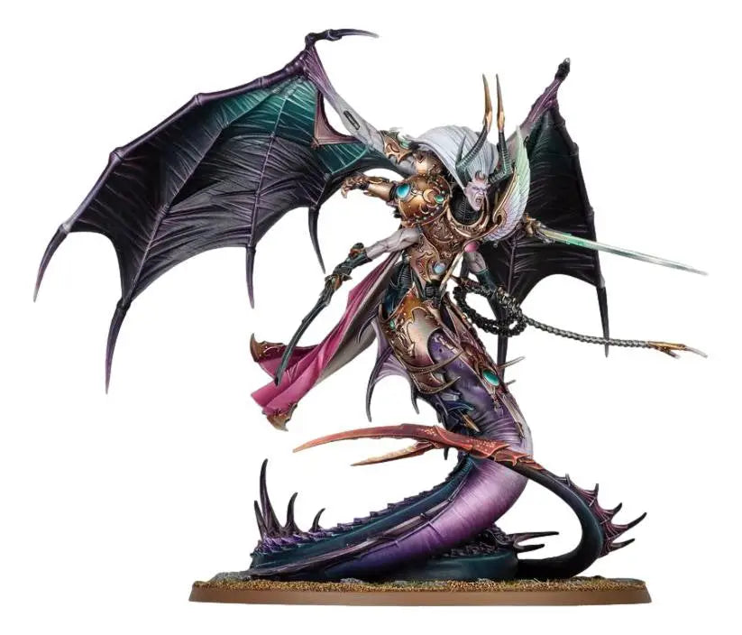 Warhammer Morathi miniature depicting a daemon primarch in serpentine form for Emperor’s Children
