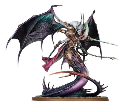Warhammer Morathi miniature depicting a daemon primarch in serpentine form for Emperor’s Children