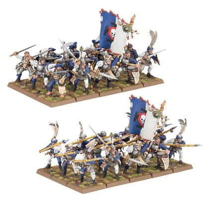 Two units of Warhammer Empire State Troops miniature soldiers for tabletop gaming