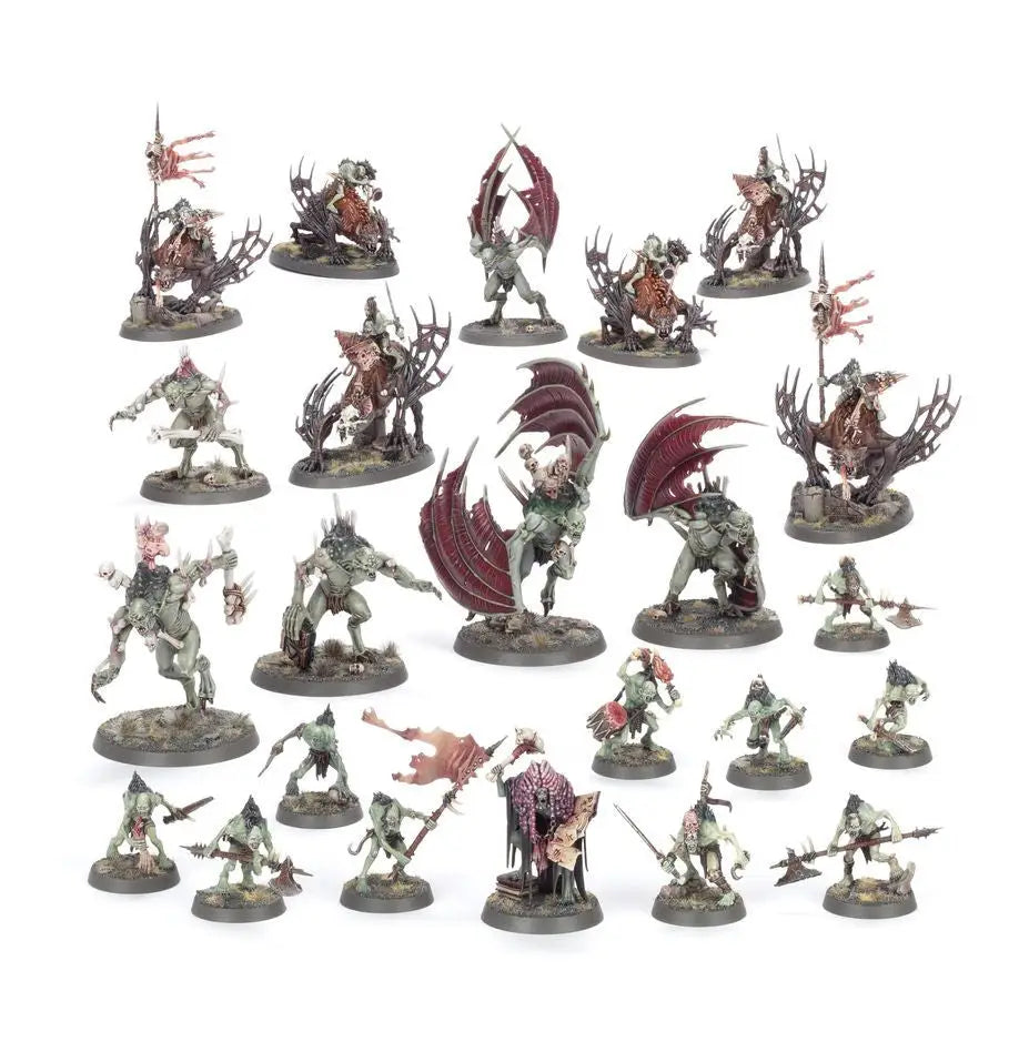 Fantasy Miniature Figures of Undead Warriors from Warhammer Flesh-Eater Courts Collection