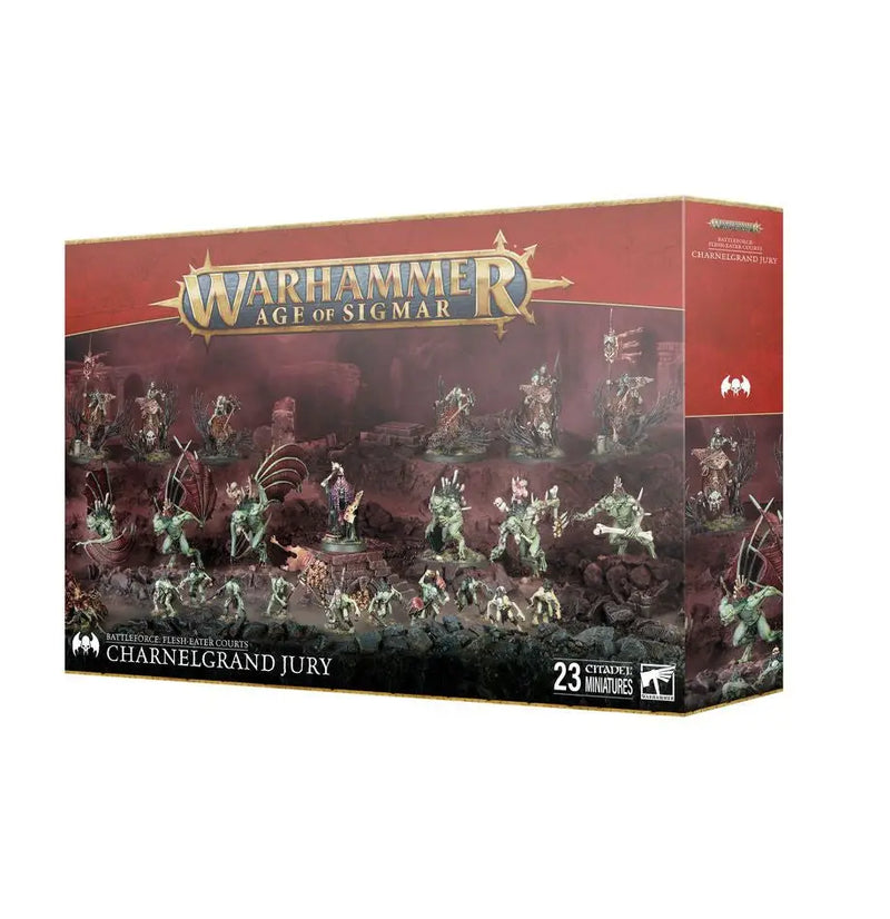 Warhammer Flesh-Eater Courts Charnel Grand Jury box set with 23 miniatures on round bases
