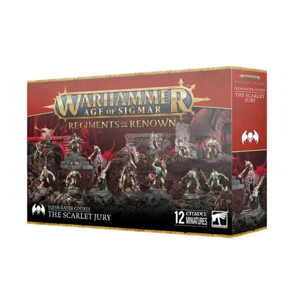 Warhammer Age of Sigmar Flesh-Eater Courts Scarlet Jury boxed set builds featuring grand justice Gormayne