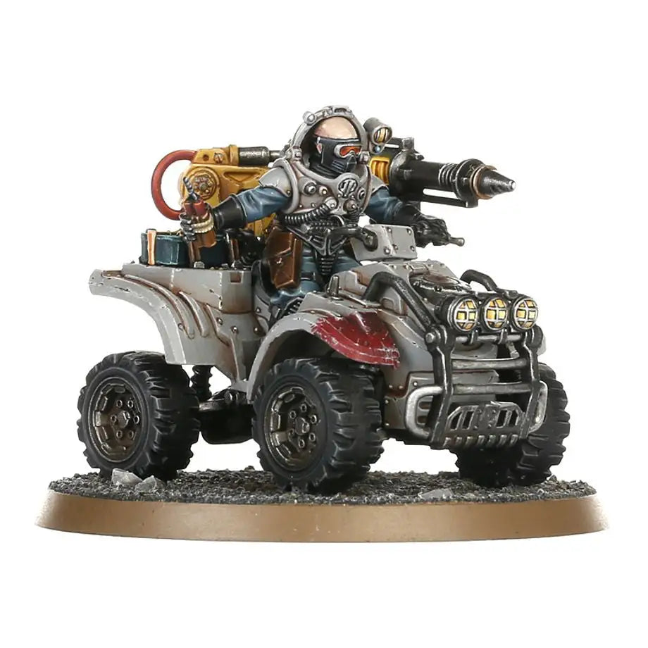 Heavily-armed military quad bike with weapon system from Atalan Jackals in Genestealer Cults