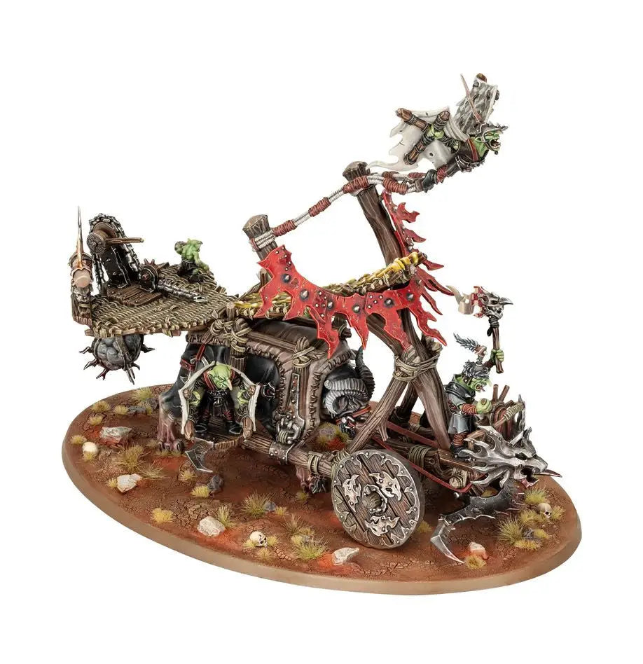 Ork war machine in Warhammer Gloomspite Gitz Doom Diver Catapult display
