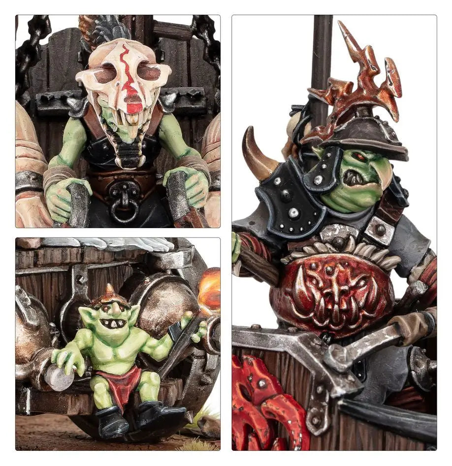 Fantasy Goblin miniatures from Warhammer Gloomspite Gitz Snarlboss on War-Wheela