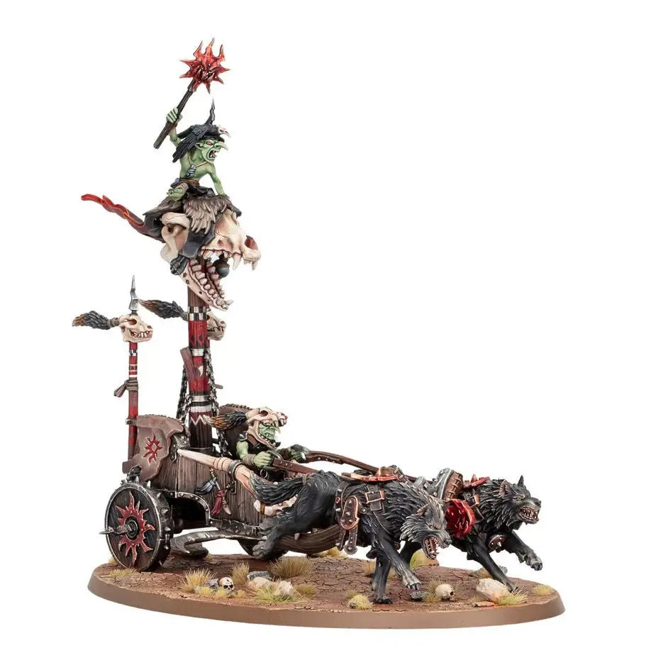 Orruk Warclans chariot with wolves from Gloomspite Gitz Warhammer product