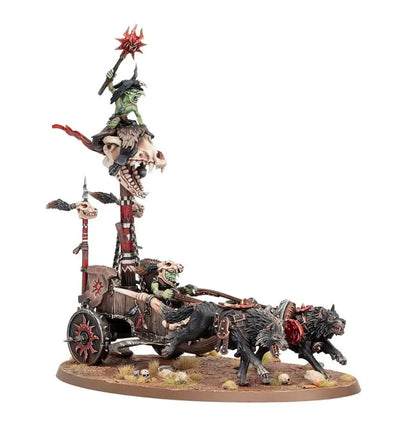 Orruk Warclans chariot with wolves from Gloomspite Gitz Warhammer product
