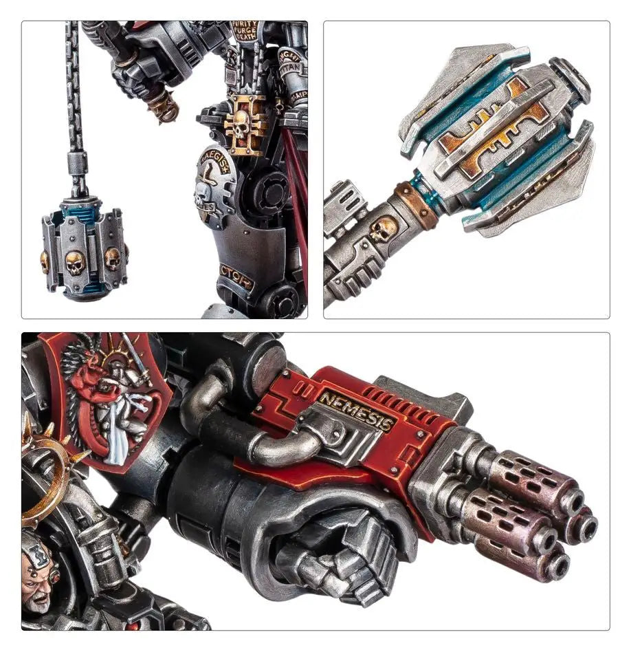 Miniature Grey Knights Nemesis Dreadknight wargear options for Grand Master in Grey Knights