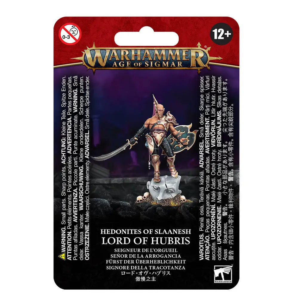 Miniature figurine of Lord of Hubris from Warhammer Age of Sigmar for trading cards