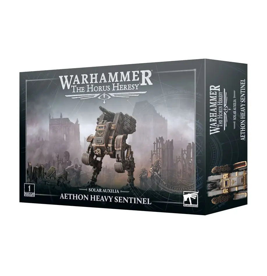 Boxed miniature set of Aethon Heavy Sentinel for Warhammer Solar Auxilia game
