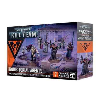Warhammer 40,000 Kill Team Inquisitorial Agents miniatures box set with 7 figures
