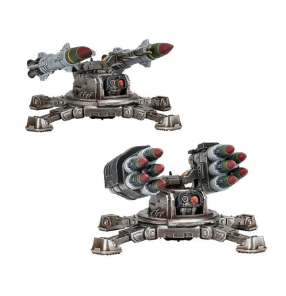 Tarantula missile batteries with two missile launcher turrets from Warhammer L/ASTARTES