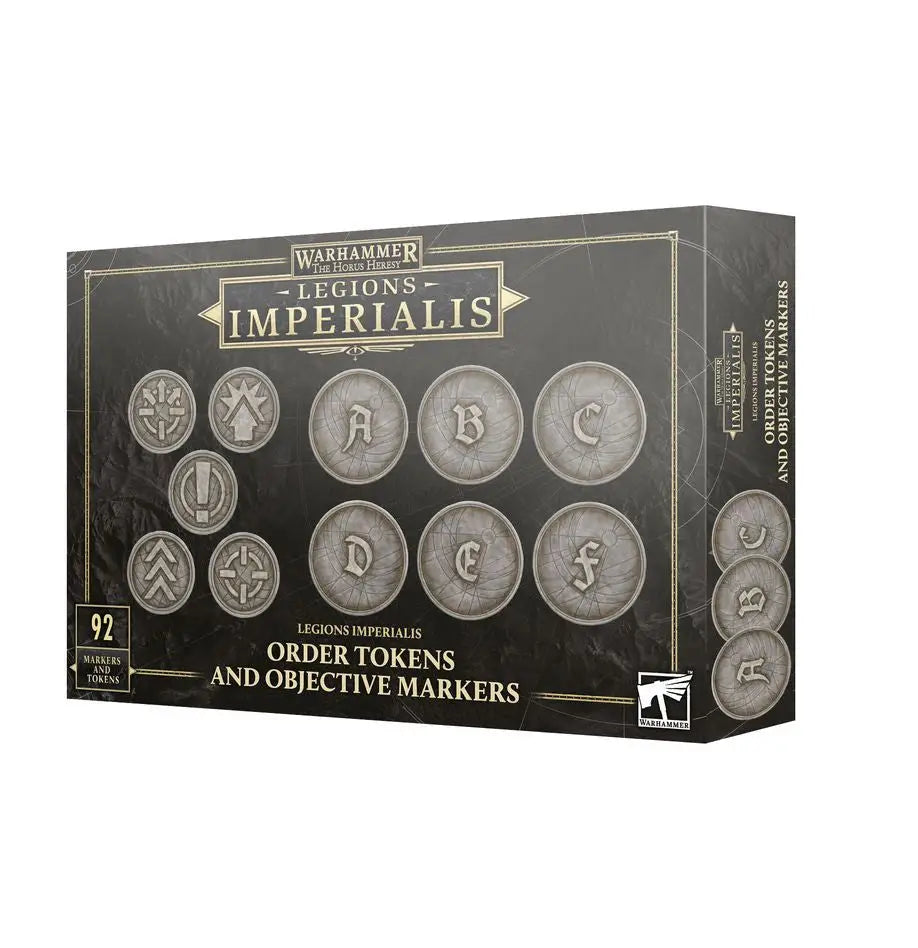 Warhammer Legions Imperialis order tokens and objective markers set 16x for tabletop gaming