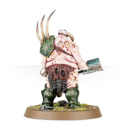 Warhammer Nurgle Blightking miniature with plague-ridden great blade and diseased skin
