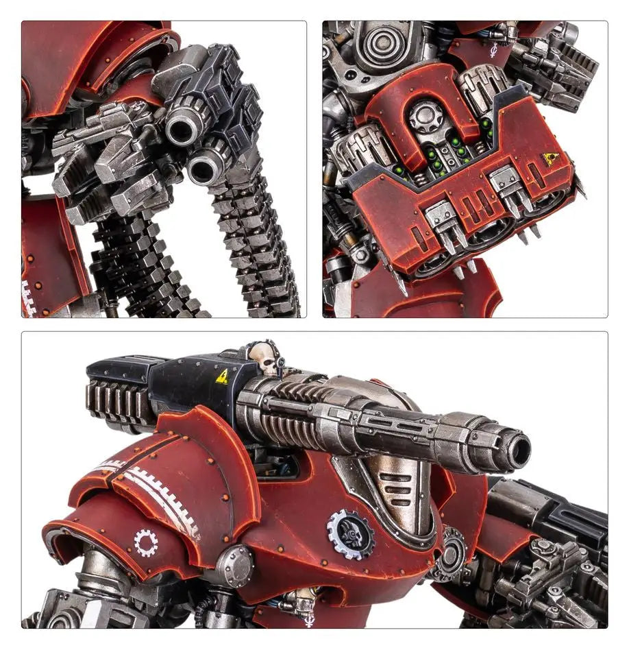 Warhammer 40K Adeptus Titanicus model Thanatar Calix Siege Automata in display
