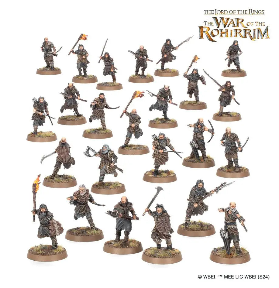Miniature warrior figures from The Lord of the Rings by Middle-earth Enterprises