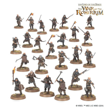 Miniature warrior figures from The Lord of the Rings by Middle-earth Enterprises