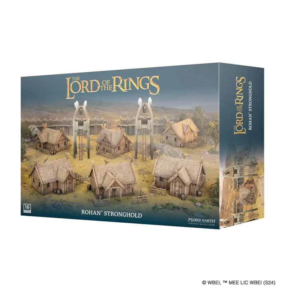 Rohan Stronghold miniature set for Warhammer Middle-Earth SBG trading cards