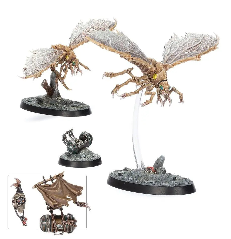 Miniature ashwing helamites with wings and claws, ash waste nomads for Warhammer Necromunda