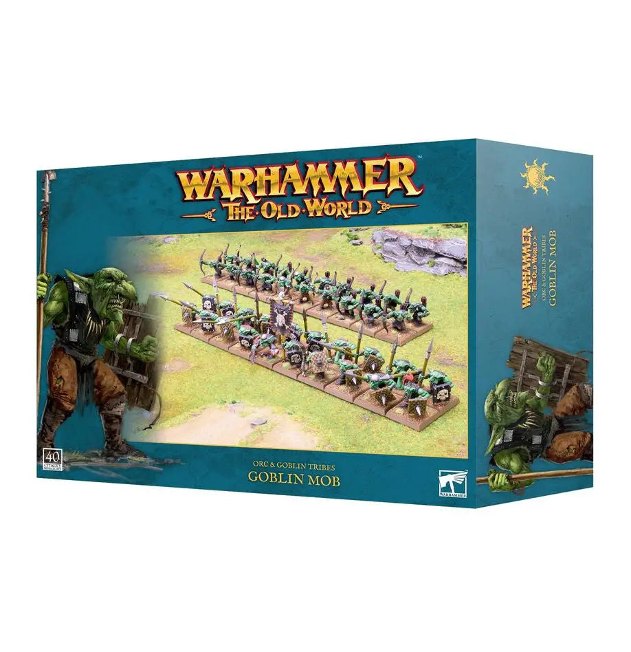Warhammer The Old World Goblin Mob miniatures game box set featuring Goblin Tribes