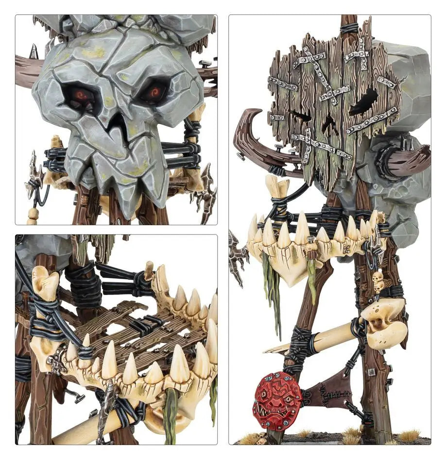 Ornate skull and bone structure from Warhammer Orruk Warclans Bossrokk Tower collectible