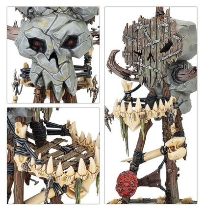 Ornate skull and bone structure from Warhammer Orruk Warclans Bossrokk Tower collectible