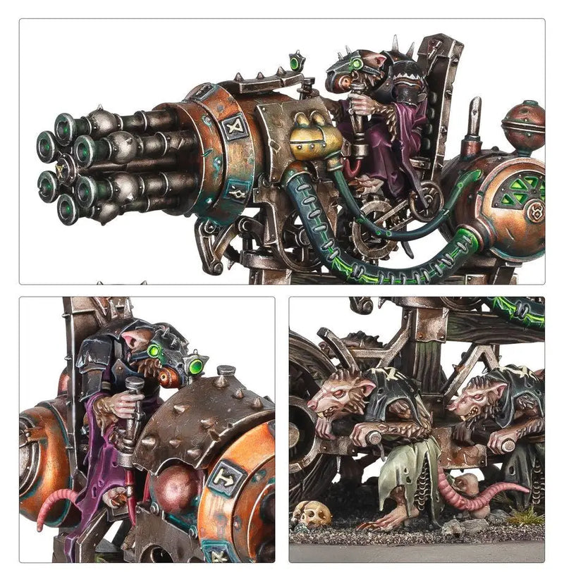 Steampunk Ratling Warpblaster with copper and brass details for Warhammer fans