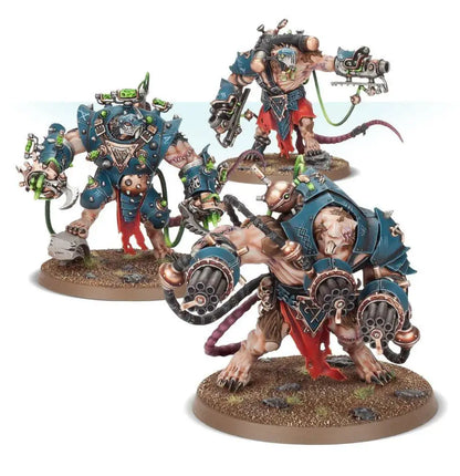 Warhammer SKAVEN STORMFIENDS set featuring heavily armored rat-like miniatures with weapons