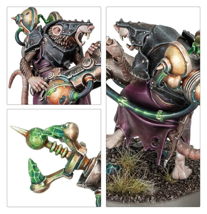 Steampunk mechanical rat from Warhammer Warlock Galvaneer with colorful metallic parts