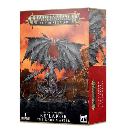 Warhammer Age of Sigmar Be’lakor miniature box featuring dark master daemon prince