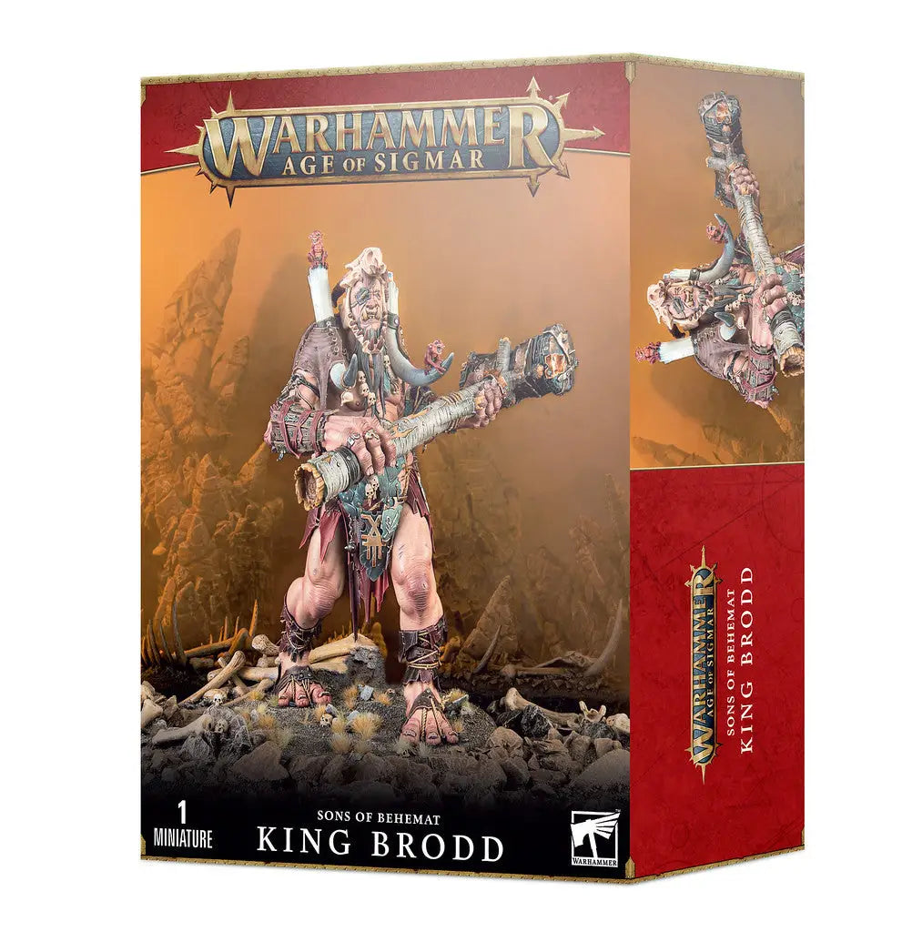Warhammer Age of Sigmar King Brodd miniature box for Warhammer Sons of Behemat