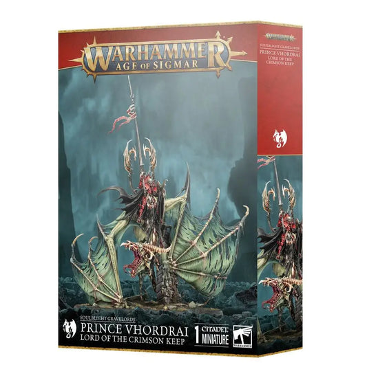 Warhammer Age of Sigmar miniature box featuring Prince Vhordrai with pestilential breath