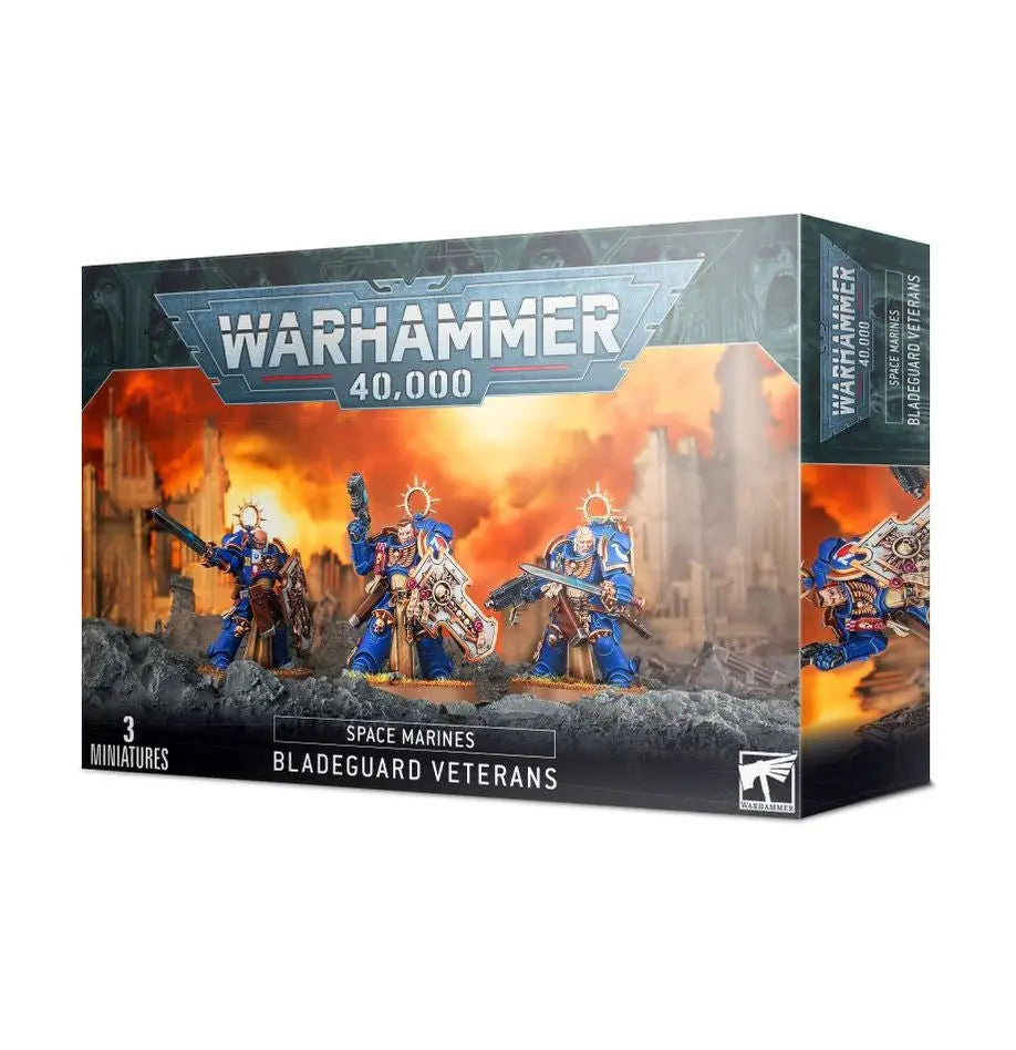 Warhammer Space Marines Bladeguard Veterans miniature set for tabletop gaming