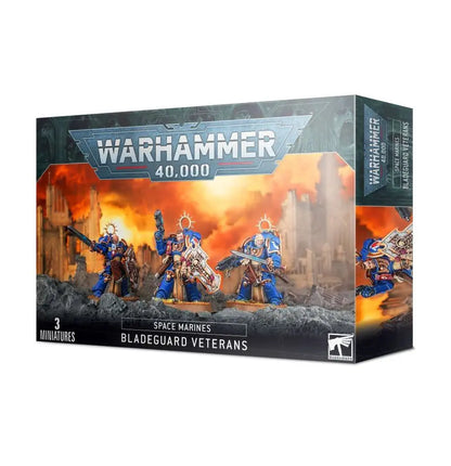 Warhammer Space Marines Bladeguard Veterans miniature set for tabletop gaming