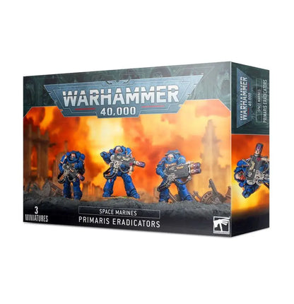 Warhammer 40,000 Primaris Eradicators with melta rifle miniatures set in Warhammer SPACE MARINES PRIMARIS ERADICATORS